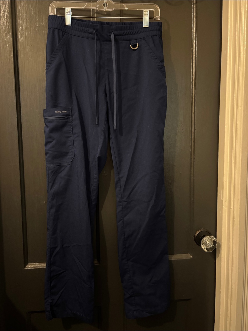 Women’s small Navy Drawstring Straight Leg Scrubs Pants